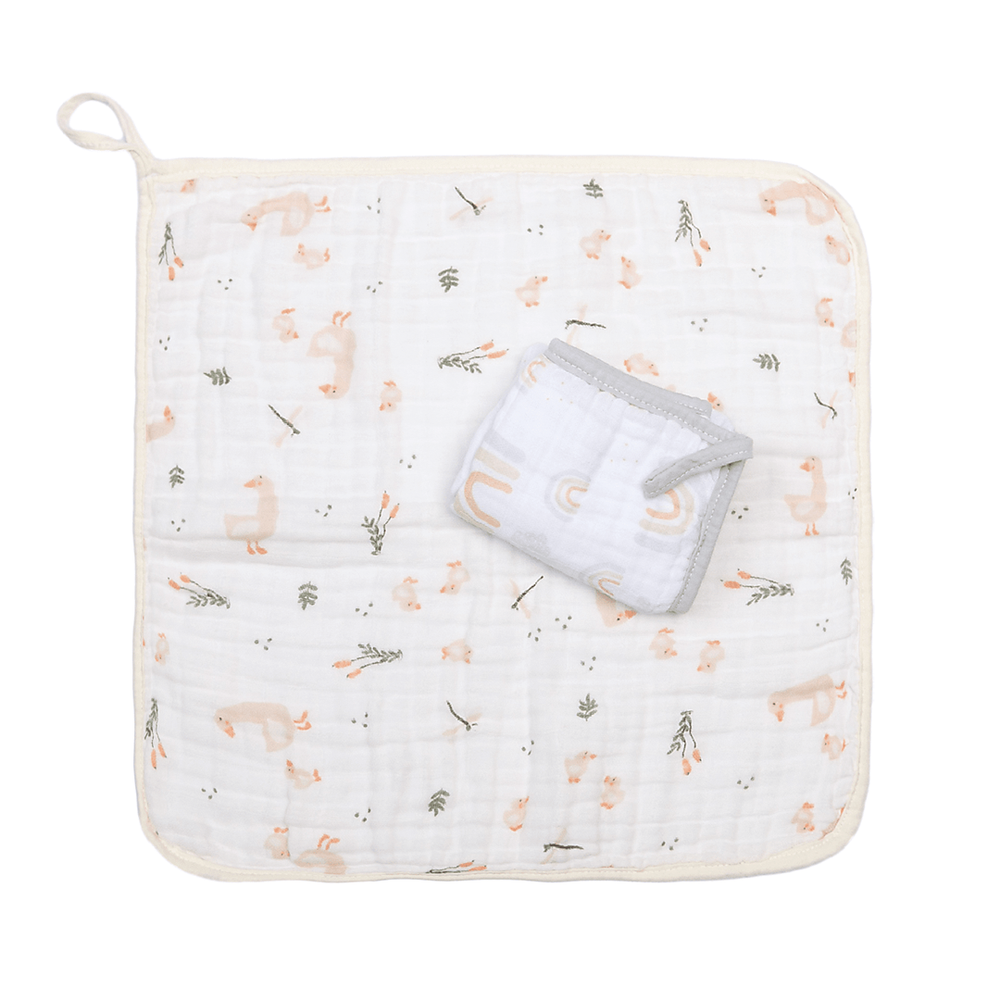 Paninho de boca papi soft c/prendedor de chupeta est 40cm x 40cm contém 02 un passeio dos patinhos