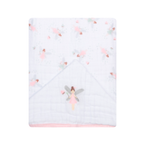 Toalha de Banho Papi Soft com Capuz Bordado Fadinhas - Conforto Exclusivo para Seu Bebê