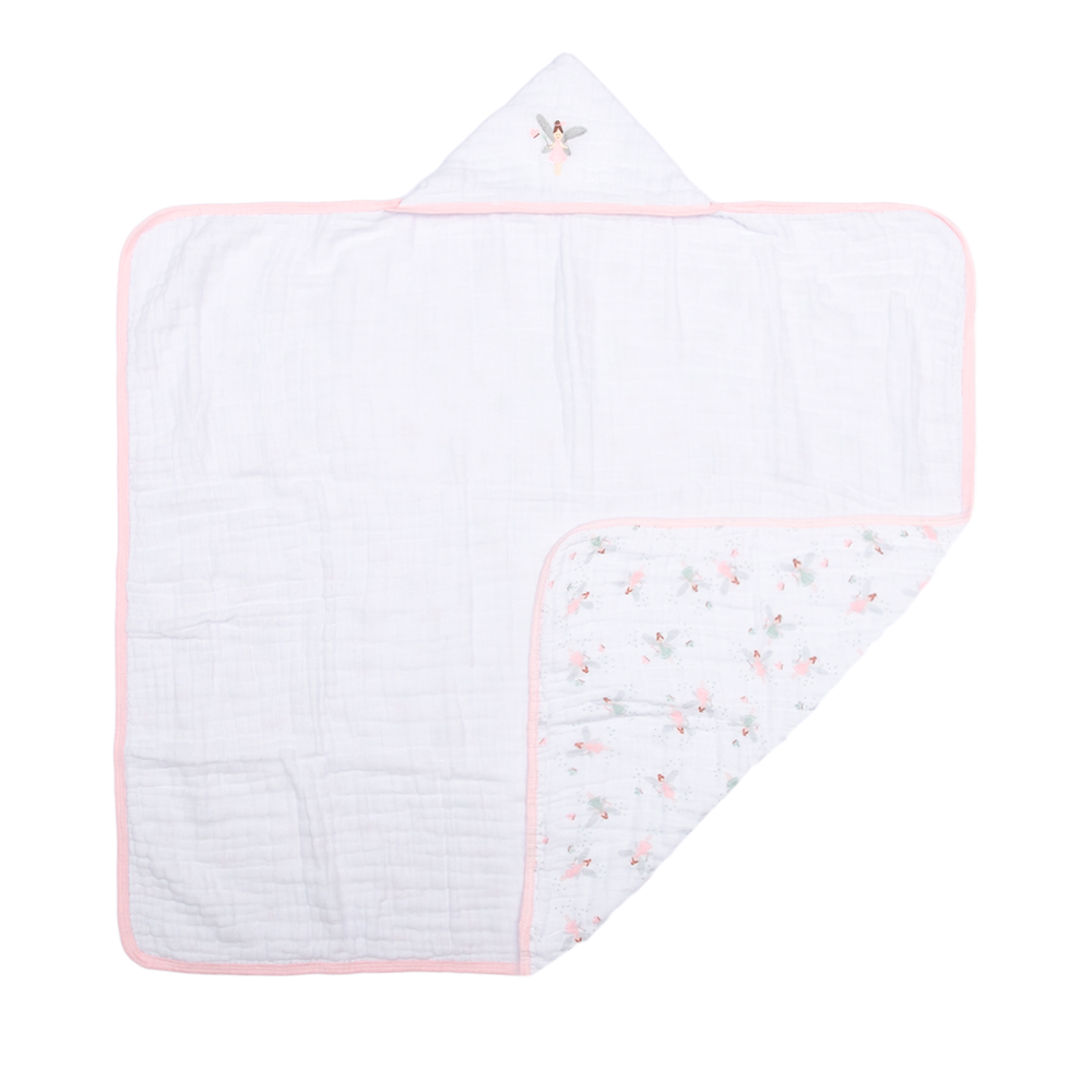Toalha de Banho Papi Soft com Capuz Bordado Fadinhas - Conforto Exclusivo para Seu Bebê