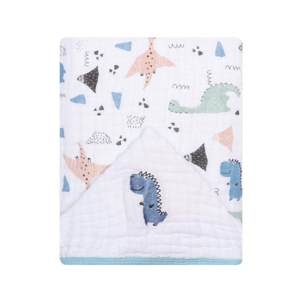 Toalha de Banho Papi Soft com Capuz Bordado Jurassic - Conforto Exclusivo para Seu Bebê