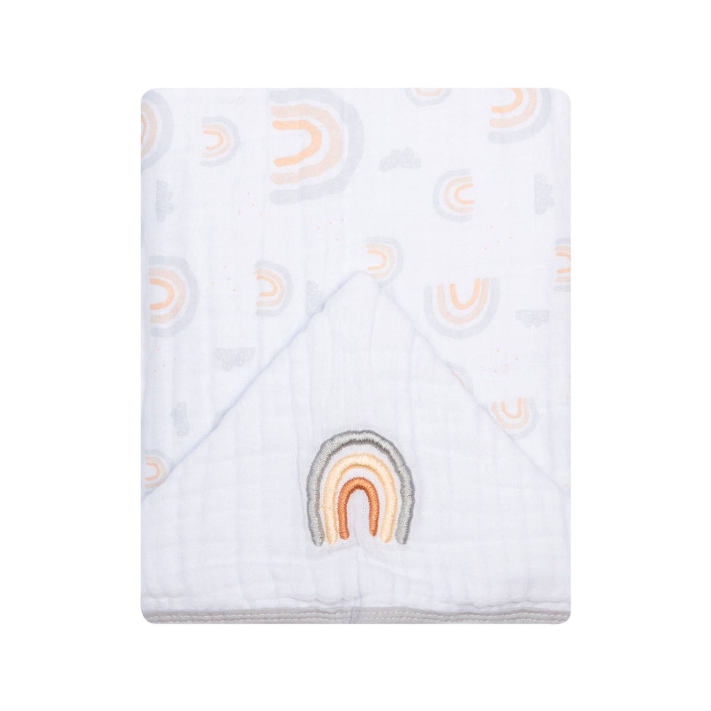Toalha de Banho Papi Soft com Capuz Bordado Reino do Arco Íris - Conforto Exclusivo para Seu Bebê