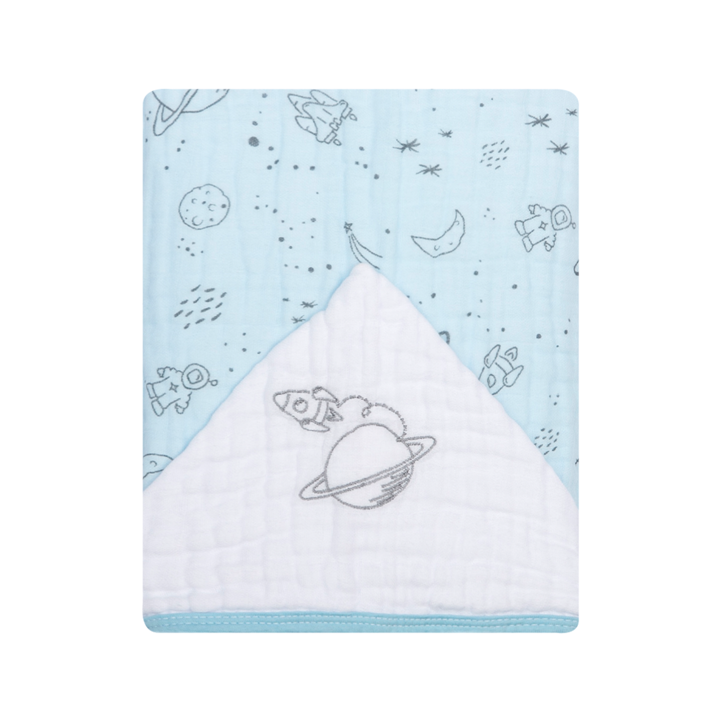 Toalha de Banho Papi Soft com Capuz Bordado Balões no Céu - Conforto Exclusivo para Seu Bebê