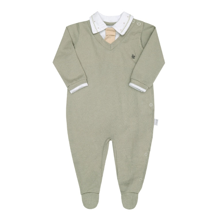 Macacão Masculino Longo com Gola e Gravata Paraiso – Elegância e Conforto Exclusivo