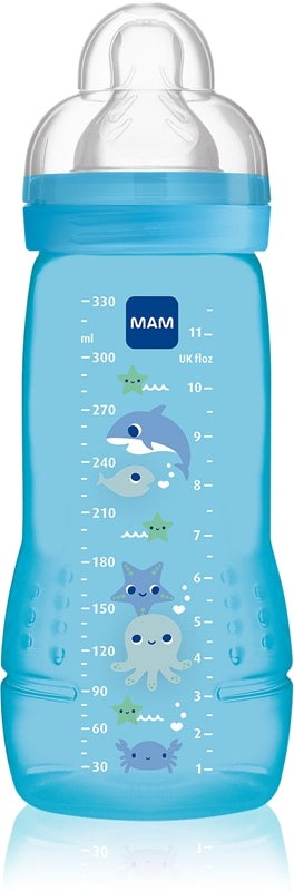 Mamadeira MAM Easy Active 330ml Azul – Conforto e Praticidade na Alimentação do Bebê