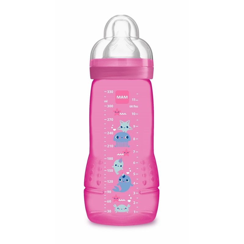 Mamadeira MAM Easy Active 330ml Rosa – Conforto e Praticidade na Alimentação do Bebê