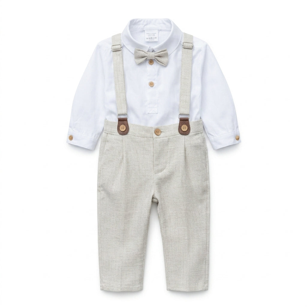 Conjunto Infantil Formal com Suspensório e Conforto para Festas e Batizados
