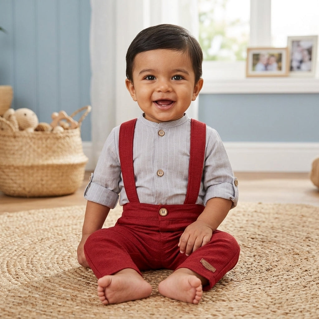 Conjunto Masculino Bebê Camisa e Calça Paraiso