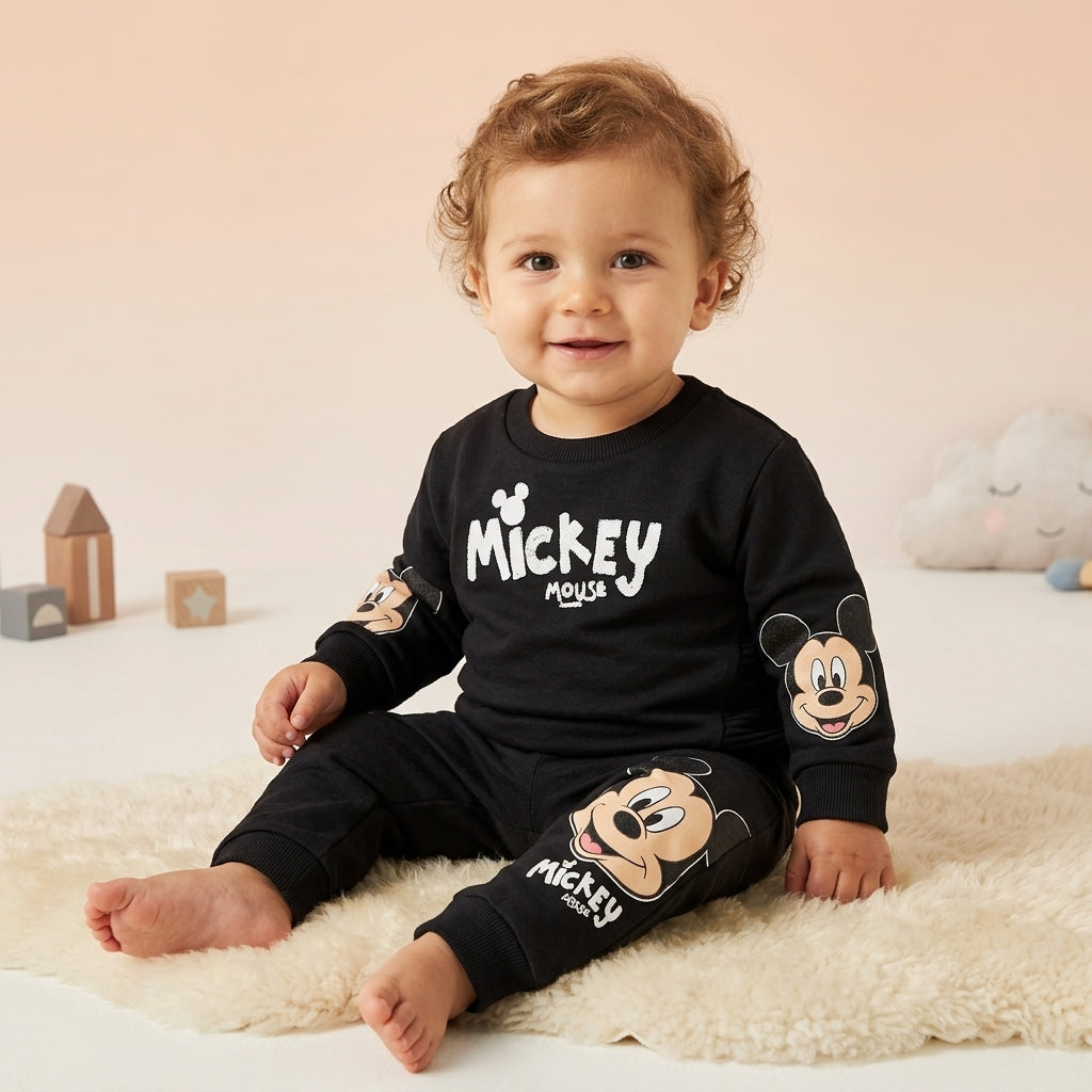 Conjunto Masculino Bebê Blusão e Calça em Moletom Disney – Conforto e Qualidade Exclusiva