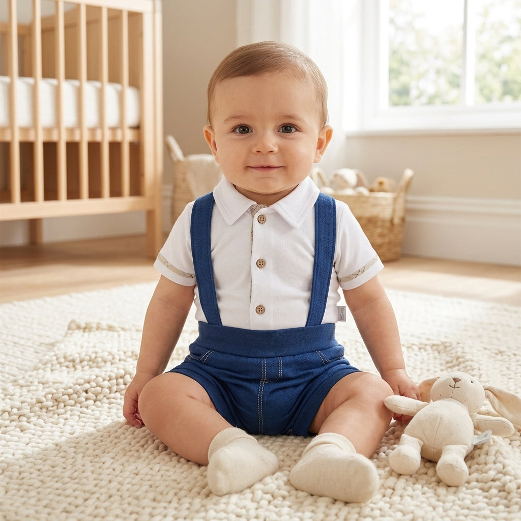 Conjunto Masculino Bebê Gola Polo Paraiso – Estilo Pequeno Cavalheiro