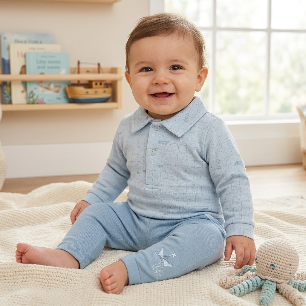 Conjunto Masculino Bebê Body e Calça Paraiso – Conforto e Qualidade Exclusiva
