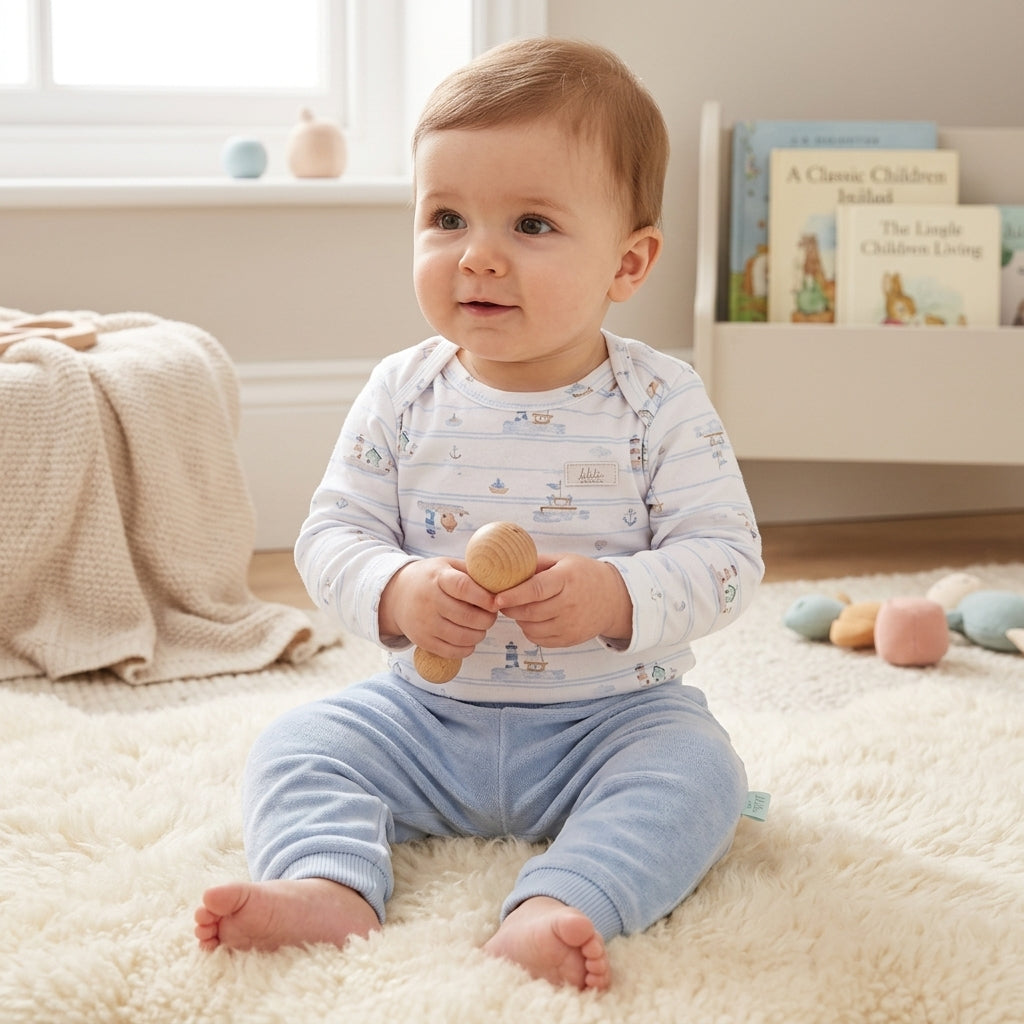 Conjunto Masculino Bebê Elefantinho Paraiso – Doçura e Conforto em Miniatura