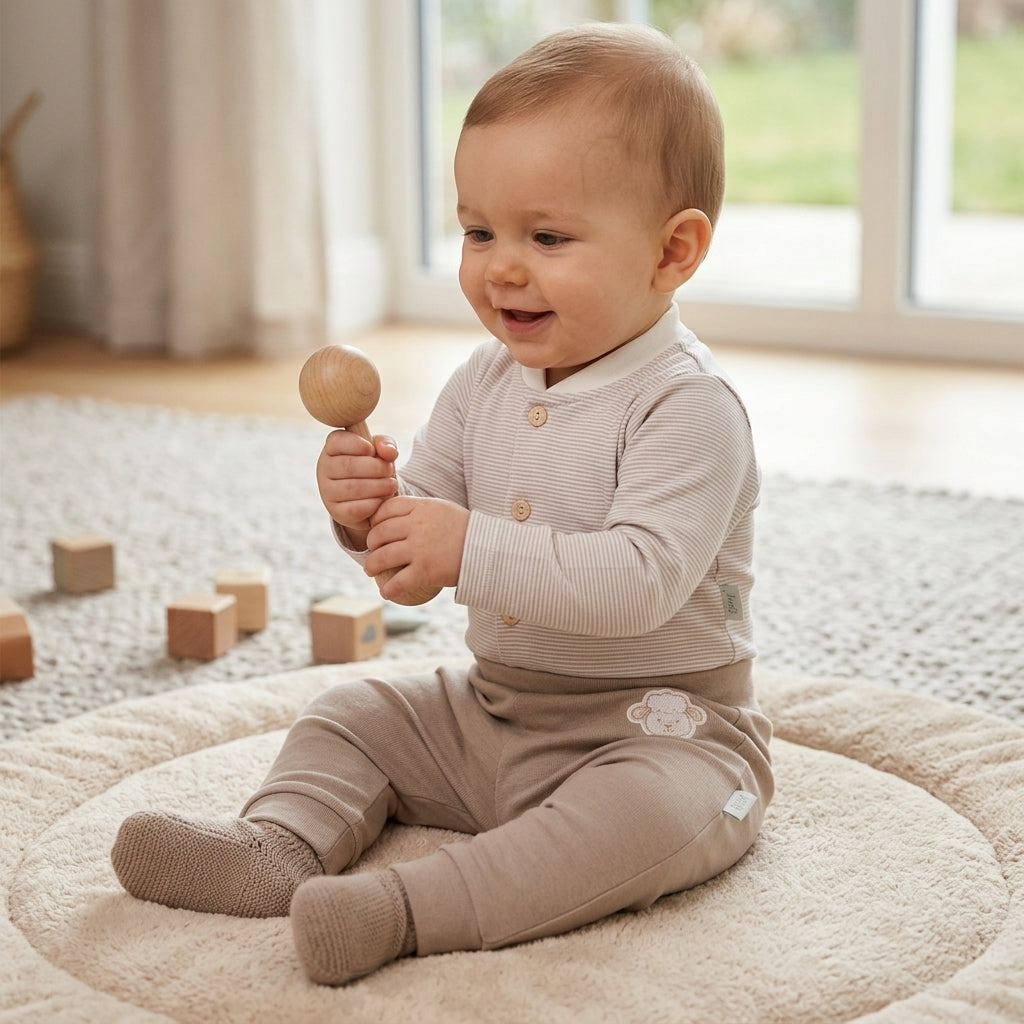 Conjunto Masculino Bebê Ovelhinha Encantada Paraiso – Conforto e Doçura Exclusiva