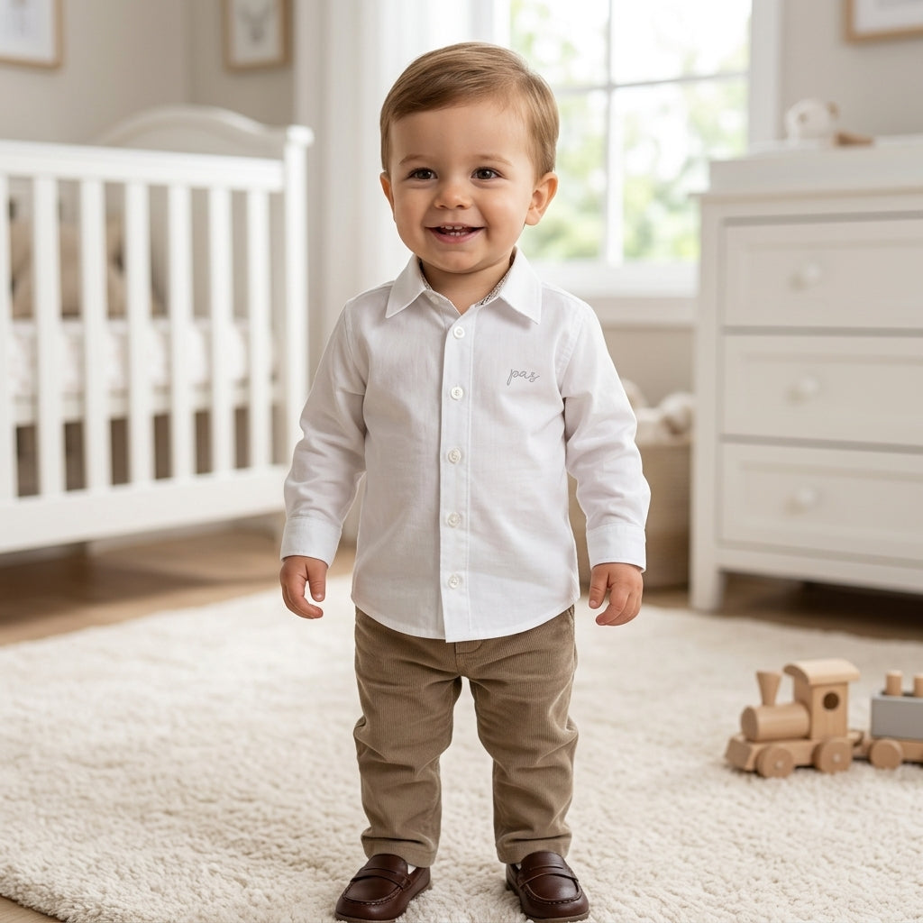Camisa Infantil Masculina com Botões – Elegância Mini