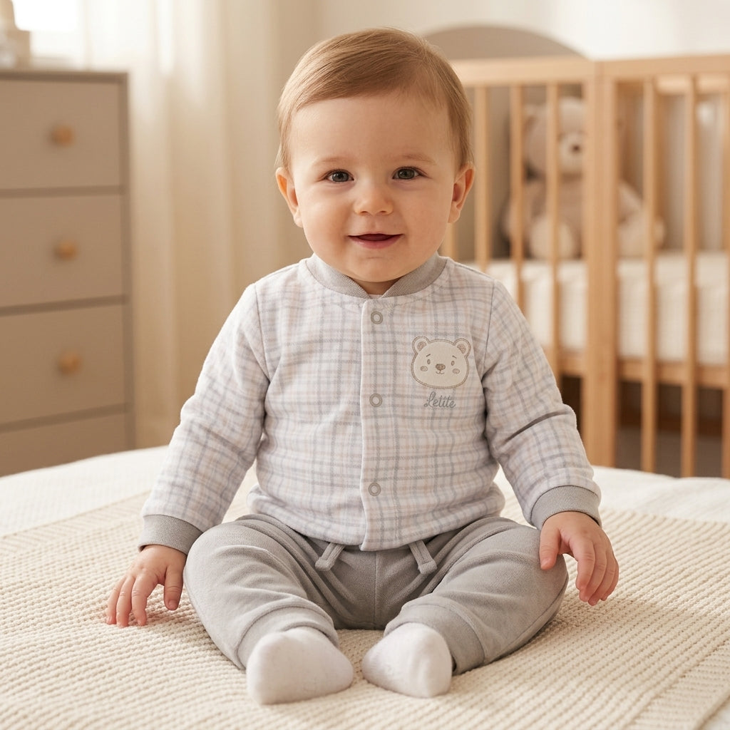 Conjunto de Bebê com Estampa Urso e Conforto Diário