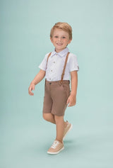 Conjunto Masculino Bebê Com Supensorio Paraiso