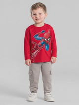 Camiseta Masculina Manga Longa Infantil Spider-Man