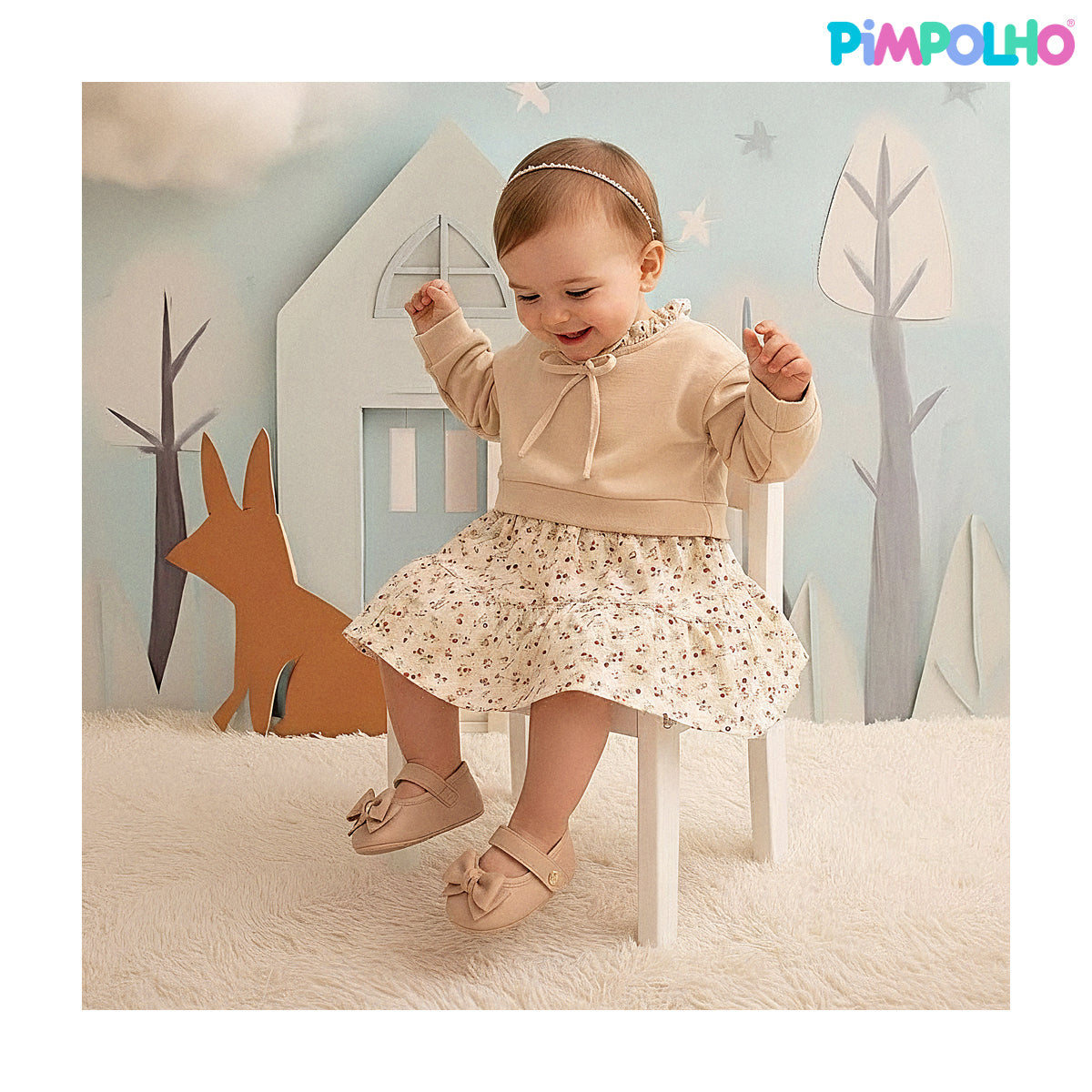 Sapatilha Boneca Pimpolho Fase 01 Branca – Elegância e Conforto para Bebês