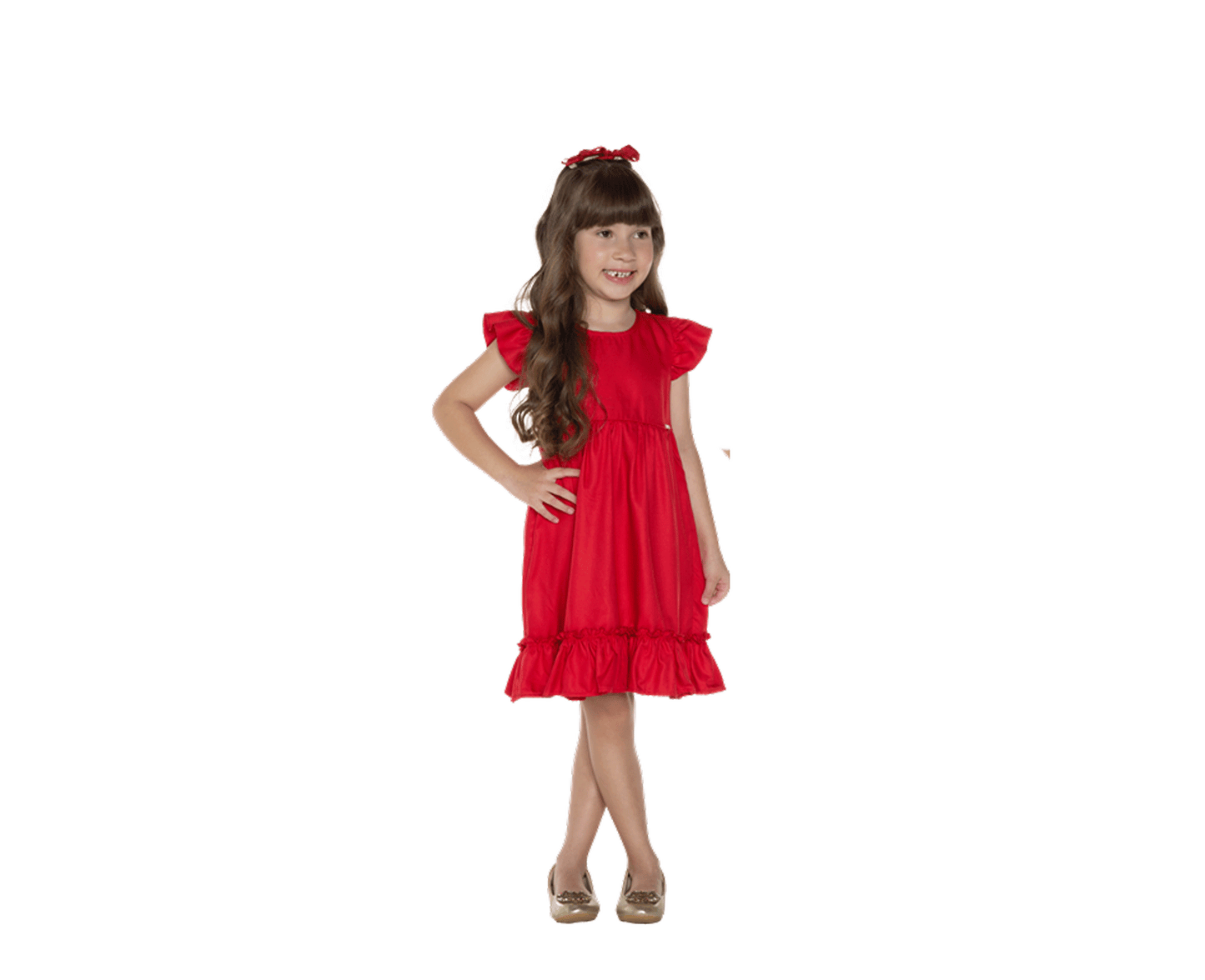 Vestido Feminino Bebê Manga Curta Love
