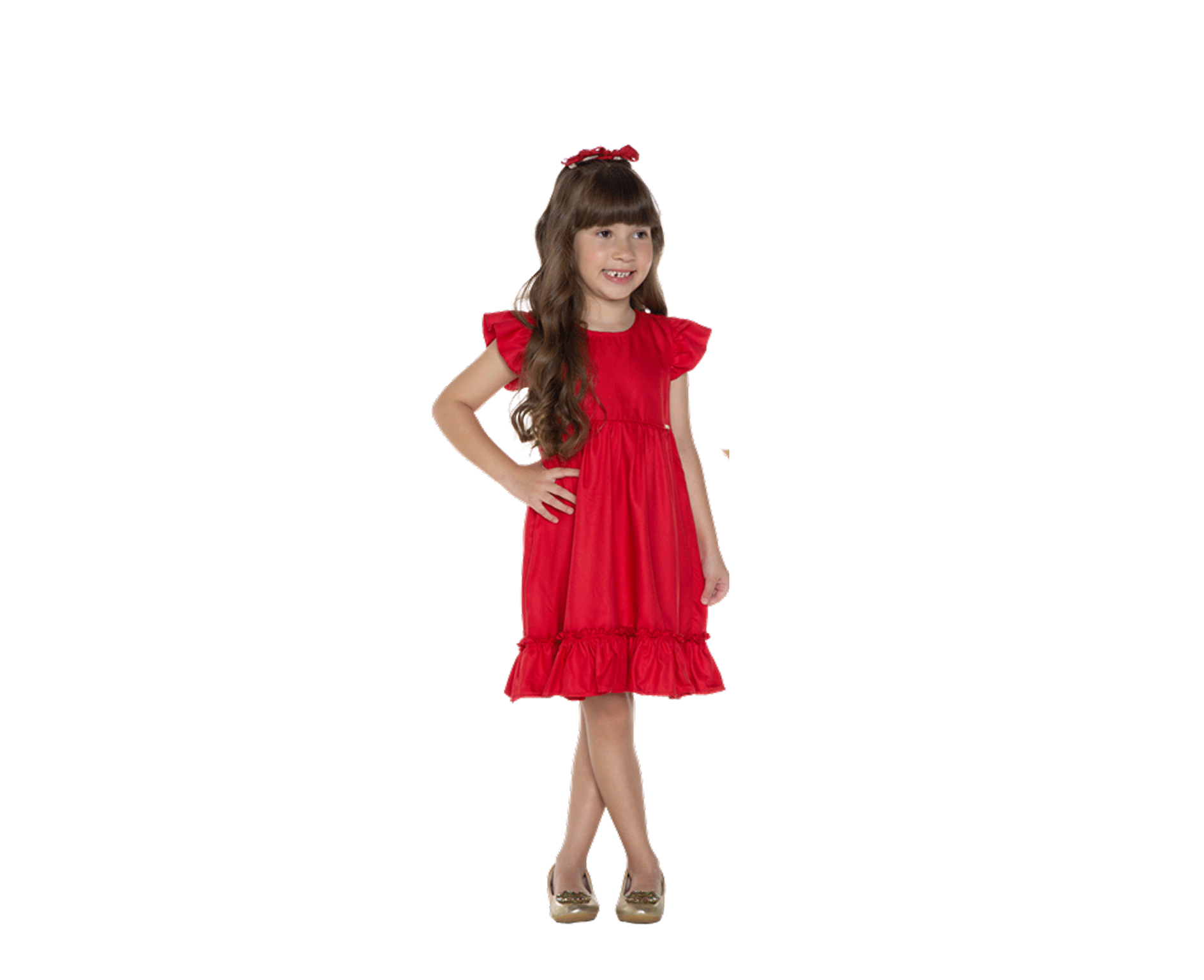 Vestido Feminino Bebê Manga Curta Love