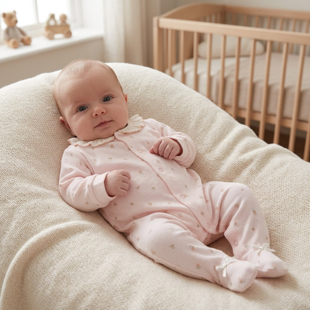 Macacão Longo Feminino Plush Estampado com Babadinho e Laço Letut